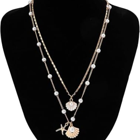 Neiman Marcus 14k Gold Plated Seashell Starfish Beach Chain - Picture 5 of 6